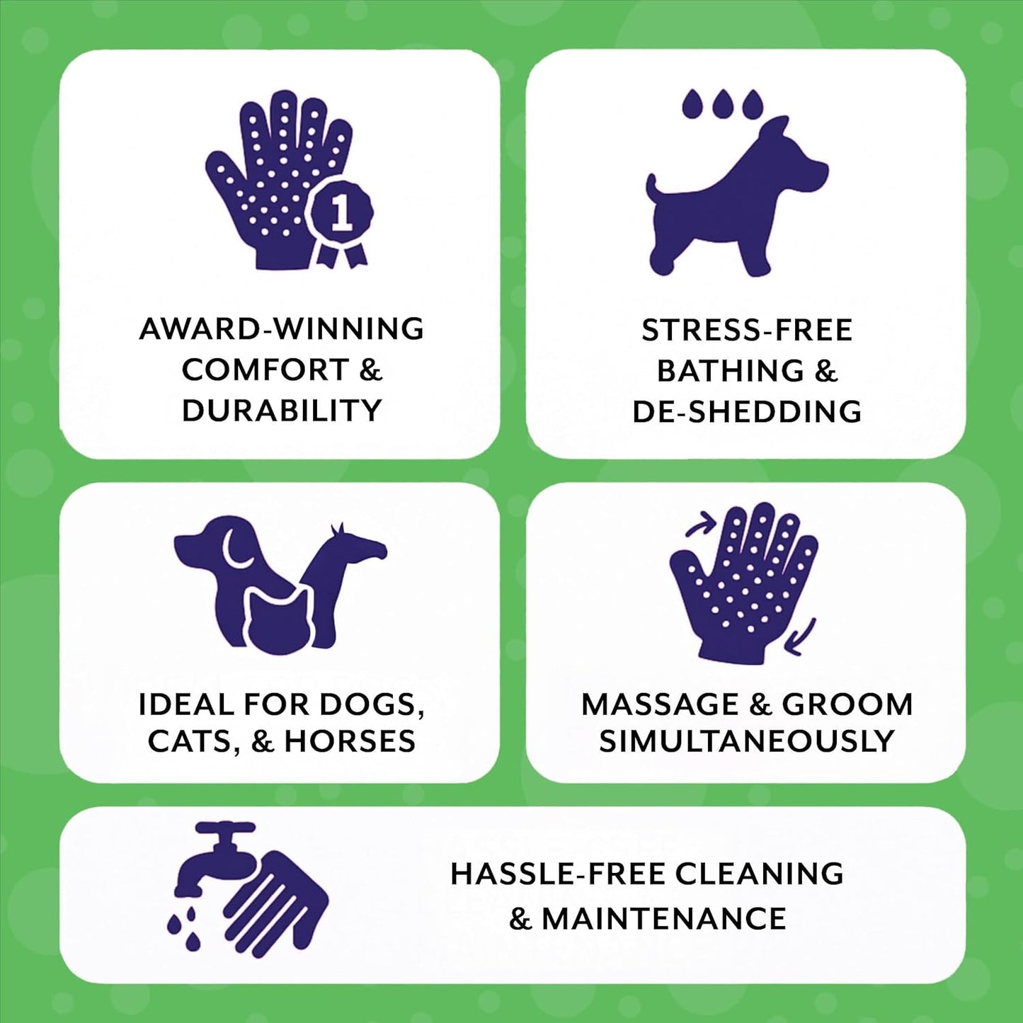 Davis Scruffy Horse Shampoo + HandsOn Grooming Gloves Large Size - Complete Grooming Kit