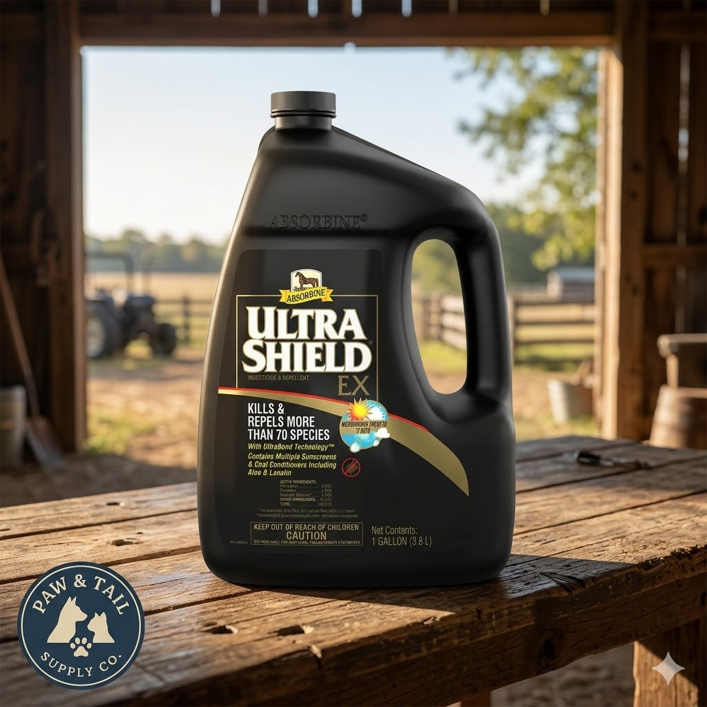 Absorbine UltraShield EX Insecticide Fly Spray Waterproof 17 Days Gallon