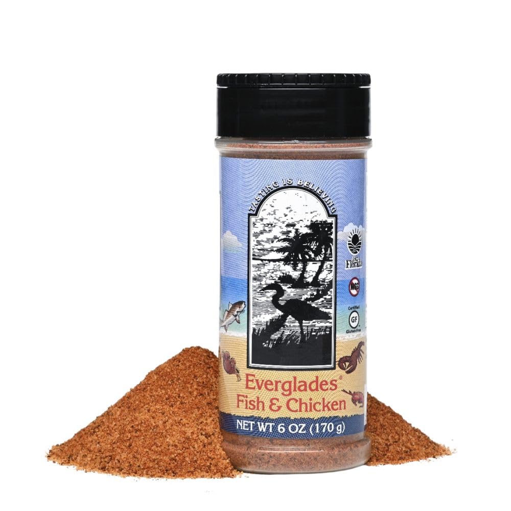 Everglades Fish & Chicken Seasoning 6 oz. Land & Sea Blend Made in USA