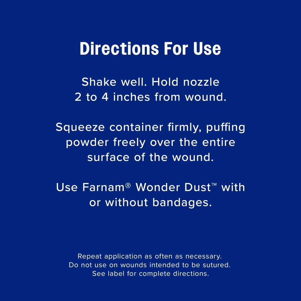 Farnam Wonder Dust Wound Powder for Horses and Show Stock 4 oz.