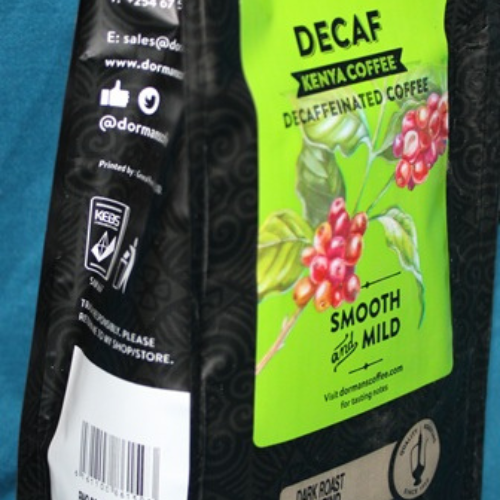 Dormans DECAF Kenya Coffee - Dark Roast, Fine Grind 375g