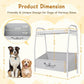 Dog Toy Storage Organizer with Shelf & 6 Hooks