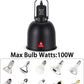 DXOPHIEX Reptile Heat Lamp Fixture Deep Dome Basking Light 5 Options