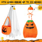 Halloween Fall Porch Goose Outfit, 23in Lawn Goose Cloth Halloween Ghost Pumpkin Costume For Lawn Goose, Patio Yard Art Geese Decor, Thanksgiving Fall Themes Seasonal Accessory
