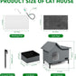 Insulated Weather-Resistant Heated Cat Shelter with Thermostatic Pad – Medium