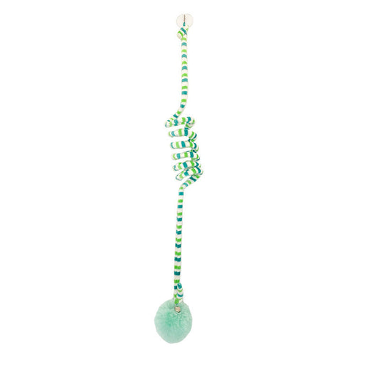 Spring Toy For Kittens Bell Stick Inflatable Ball Self Relieves Boredom Hanging Door Suction Cup Cat Supplies