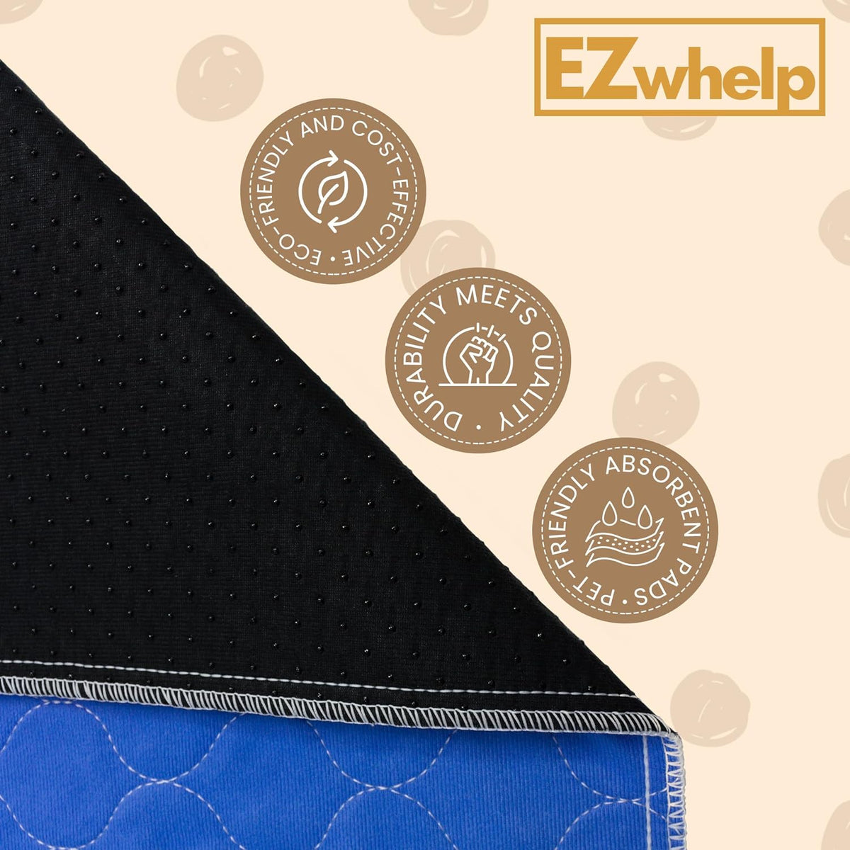 EZwhelp Alfombrillas de secado rápido - Alta absorción - Azul