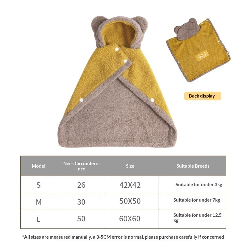 Pet Blanket, Dog Clothing, Winter Wear For Small And Medium-sized Dogs