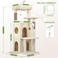 50-Inch Cat Tree for Large Cats with Scratching Post & Condos