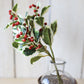 18" Variegated Faux Holly Stem