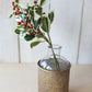 18" Variegated Faux Holly Stem