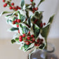 18" Variegated Faux Holly Stem