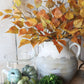 26" Faux Birch Leaf Stem Orange / Mustard / Yellow