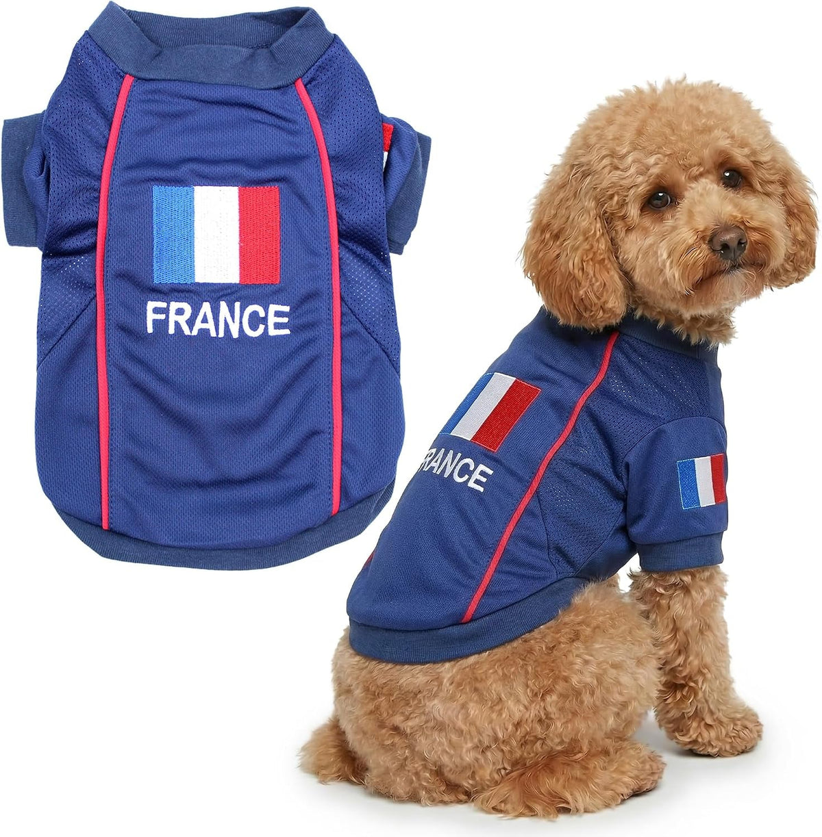 Parisian Pet Breathable Mesh Soccer Jersey for Dogs, XS–5XL