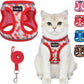 Cat Harness and Leash Set Escape Proof Reflective Mesh Vest