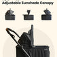 Pet Stroller 4 Wheel Dog Cat Foldable Removable Carrier 33lb Black