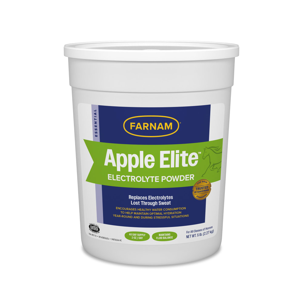Farnam Apple Elite Electrolyte Powder for Horses Hydration Support Apple Flavor 5lb.