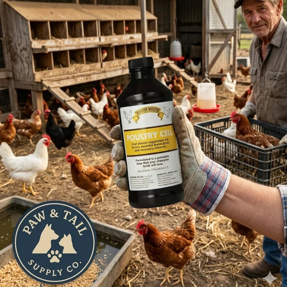 Rooster Booster Poultry Cell 16 oz + Poultry Booster 1.25 lb Poultry Care Bundle