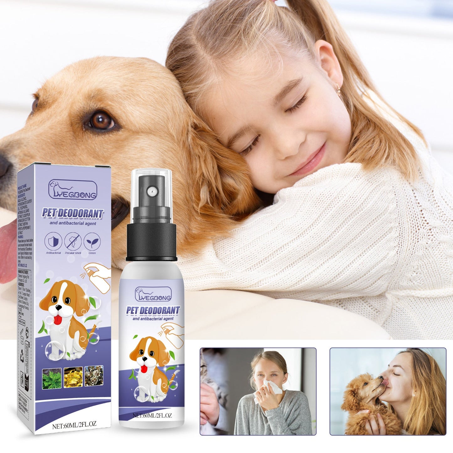 Pet Cat And Dog Odor-eliminating Air Freshener Spray