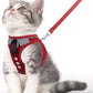 Escape Proof Cat Harness and Leash Set Reflective Adjustable Vest