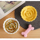 Elevated Ceramic Slow Feed Dish For Cats And Small Dogs, Flower Pool Design Pet Slow Feeder With Higher Edges,Raised Pet Bowl For Dry & Wet Food