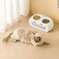 Duck Design Pet Double Bowl Plastic Kitten Dog Food Drinking Tray Feeder Cat Feeding Pet Supplies Accessories