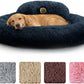 Medium Calming Dog Bed 30in Donut Plush Washable Bed Up to 45lbs