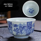Luxurious 150ml Blue and White Porcelain Gaiwan – Handmade Tea Tureen