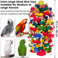 Large Bird Toy Bundle Parrot Chew Toys Natural Wood Cotton Macaw Cockatoo