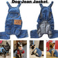 Dog Denim Overalls Jumpsuit Adjustable Pet Jeans for Small Dogs Cats