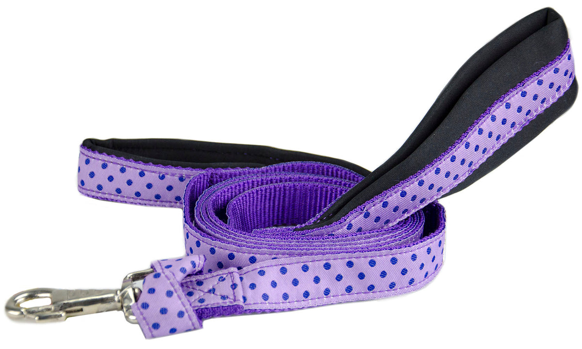 Correa acolchada para perro con doble asa, diseño estampado y mosquetón con garantía, 1" x 4'