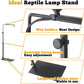 Adjustable Reptile Lamp Stand — Metal Heat Lamp Holder for Terrariums & Tanks