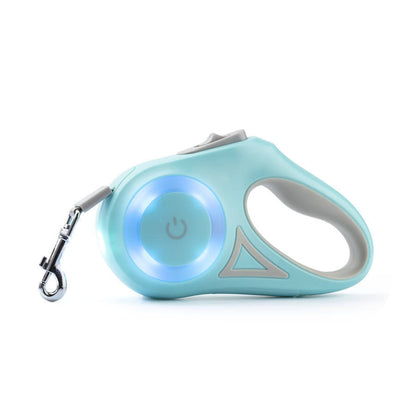 Correa retráctil automática luminosa para perros