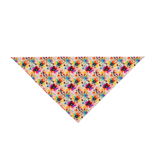 Wildflower Confetti in Watercolor Bloom - Pet Bandana Pet Zen