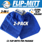 Flipper 2-in-1 Microfiber Aquarium Cleaning Mitt 2 Pack