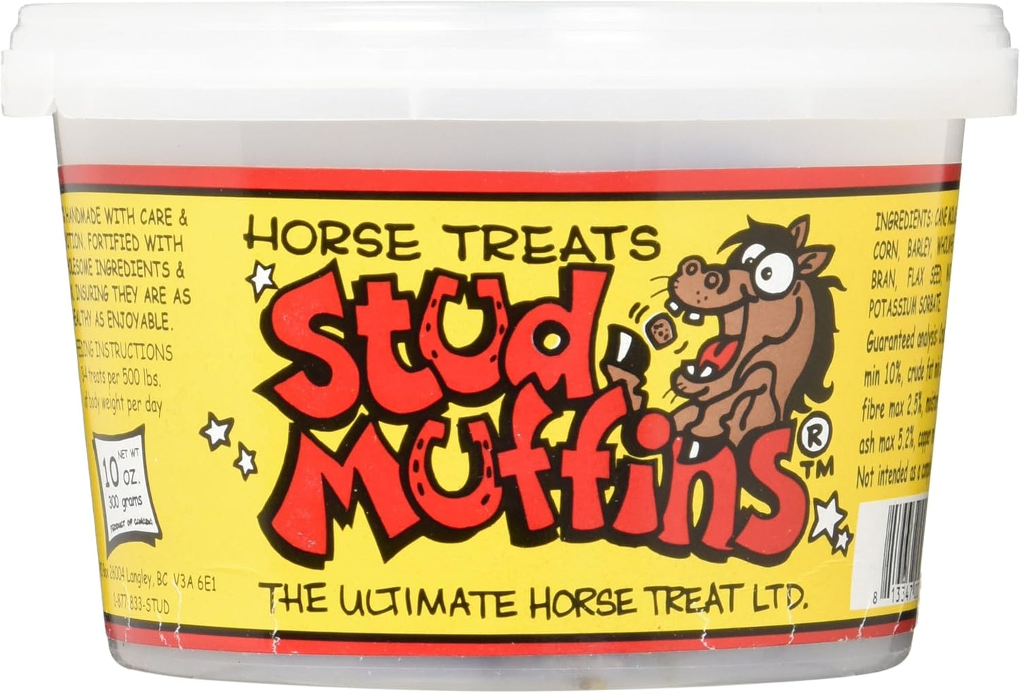 Stud Muffins Horse Treats 10 oz. Handmade Molasses Oats Flax Reward Snacks