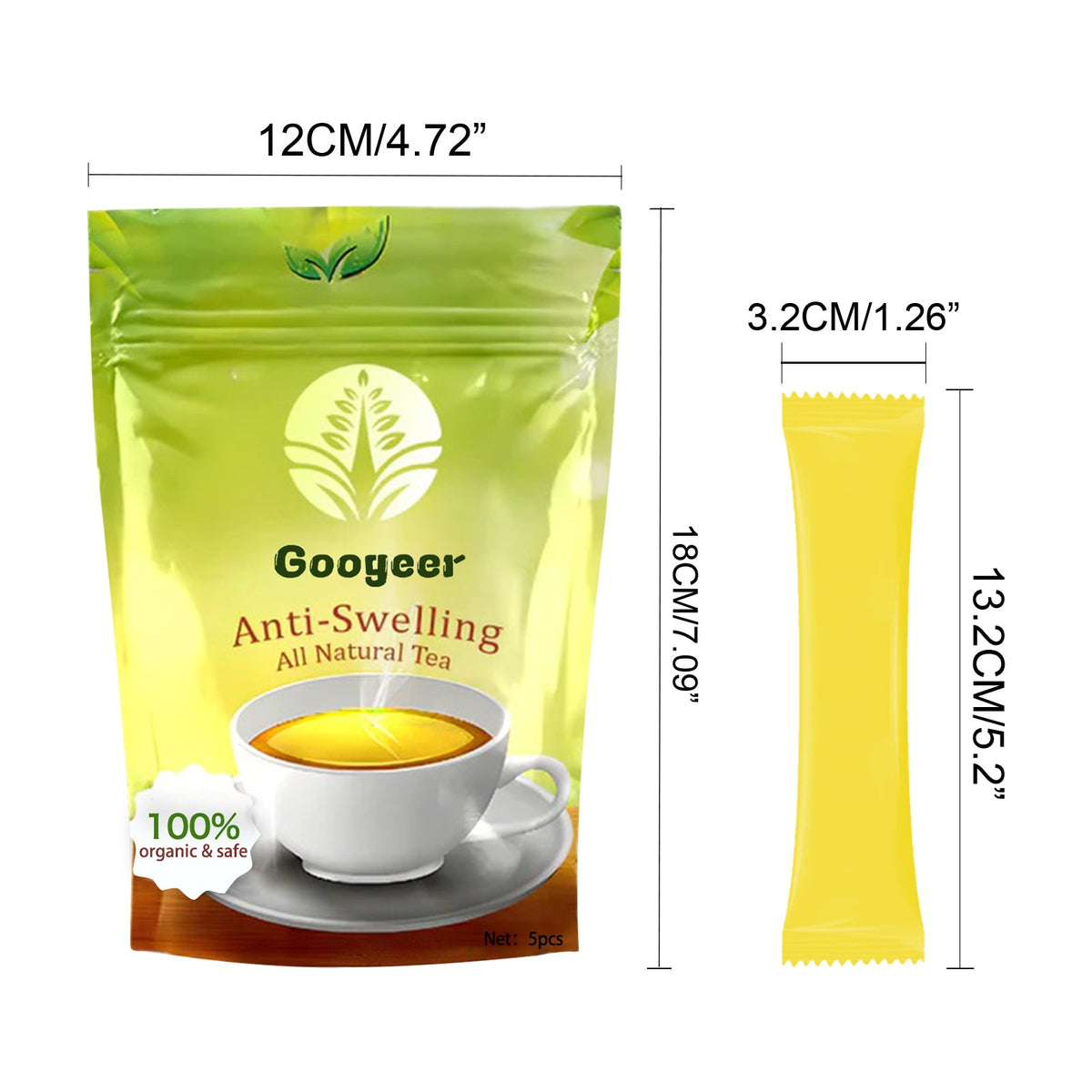 All-Natural Ginger Lemon Propolis Herbal Tea Sticks – Warming Daily Detox & Digestive Comfort