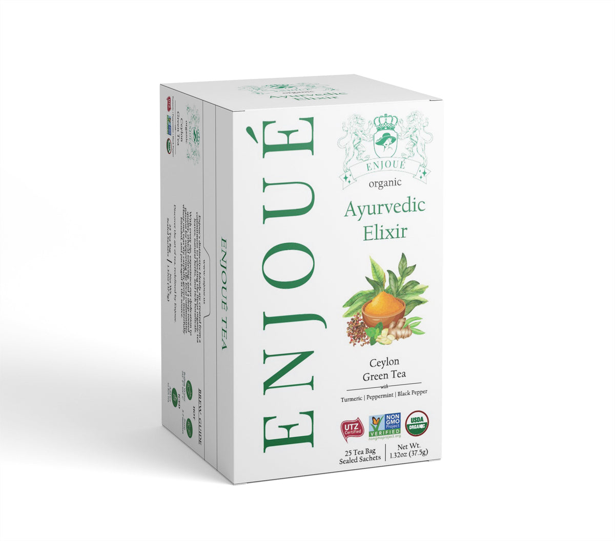 Enjoue Organic Ayurvedic Elixir Green Tea 25ct