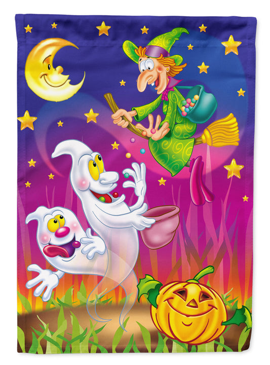Witch and Ghosts Halloween Garden Flag – Decorative Outdoor Yard Flag APH3799GF