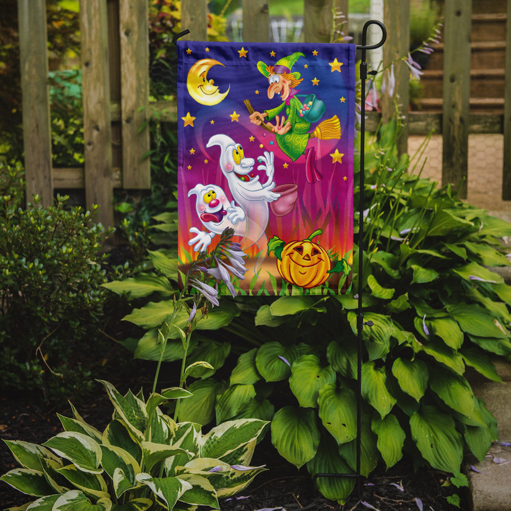 Witch and Ghosts Halloween Garden Flag – Decorative Outdoor Yard Flag APH3799GF