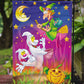 Witch and Ghosts Halloween Garden Flag – Decorative Outdoor Yard Flag APH3799GF