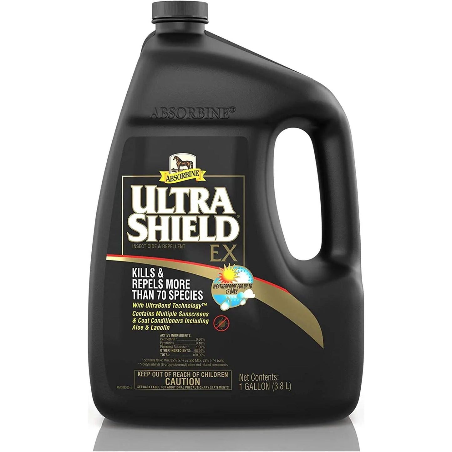 Absorbine UltraShield EX Insecticide Fly Spray Waterproof 17 Days Gallon