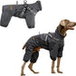 Adjustable Waterproof Dog Raincoat with Harness Reflective 4-Leg Jacket S–5XL