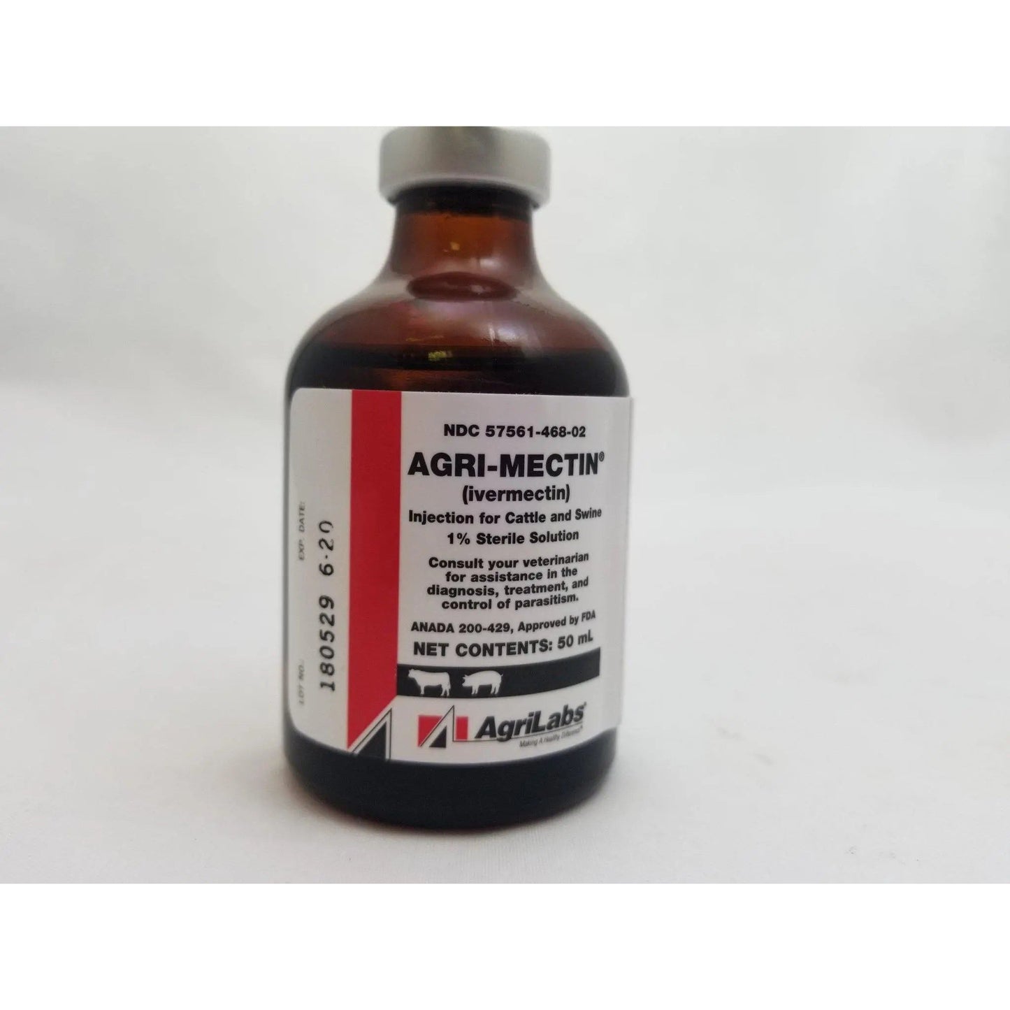 AgriLabs Agri-Mectin Ivermectin Injection for Cattle And Swine 50mL