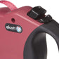 Alcott Adventure Retractable Reflective Belt Leash for Dogs, 16' Long, MD Red