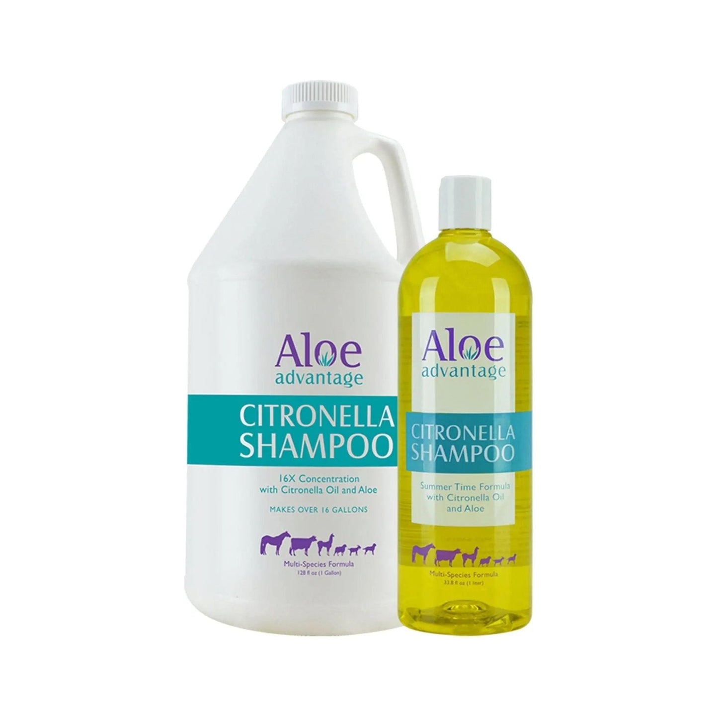Aloe Advantage Citronella Pet Shampoo for Dogs Cats Horses Animals 33.8 oz.