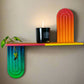 Modern Floating Wall Shelf, Unique Arch Oval Home Decor, 3D Printed Propagation or Reed Diffuser Shelf, Wall Shelf Catchall, Entryway Decor