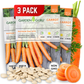 Garden Guru Nantes Carrot Seeds 3-Pack - Non-GMO