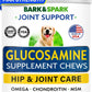 BARK&SPARK Liquid or Chews Glucosamine Joint Supplement for Dogs Mobility