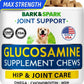 BARK&SPARK Liquid or Chews Glucosamine Joint Supplement for Dogs Mobility